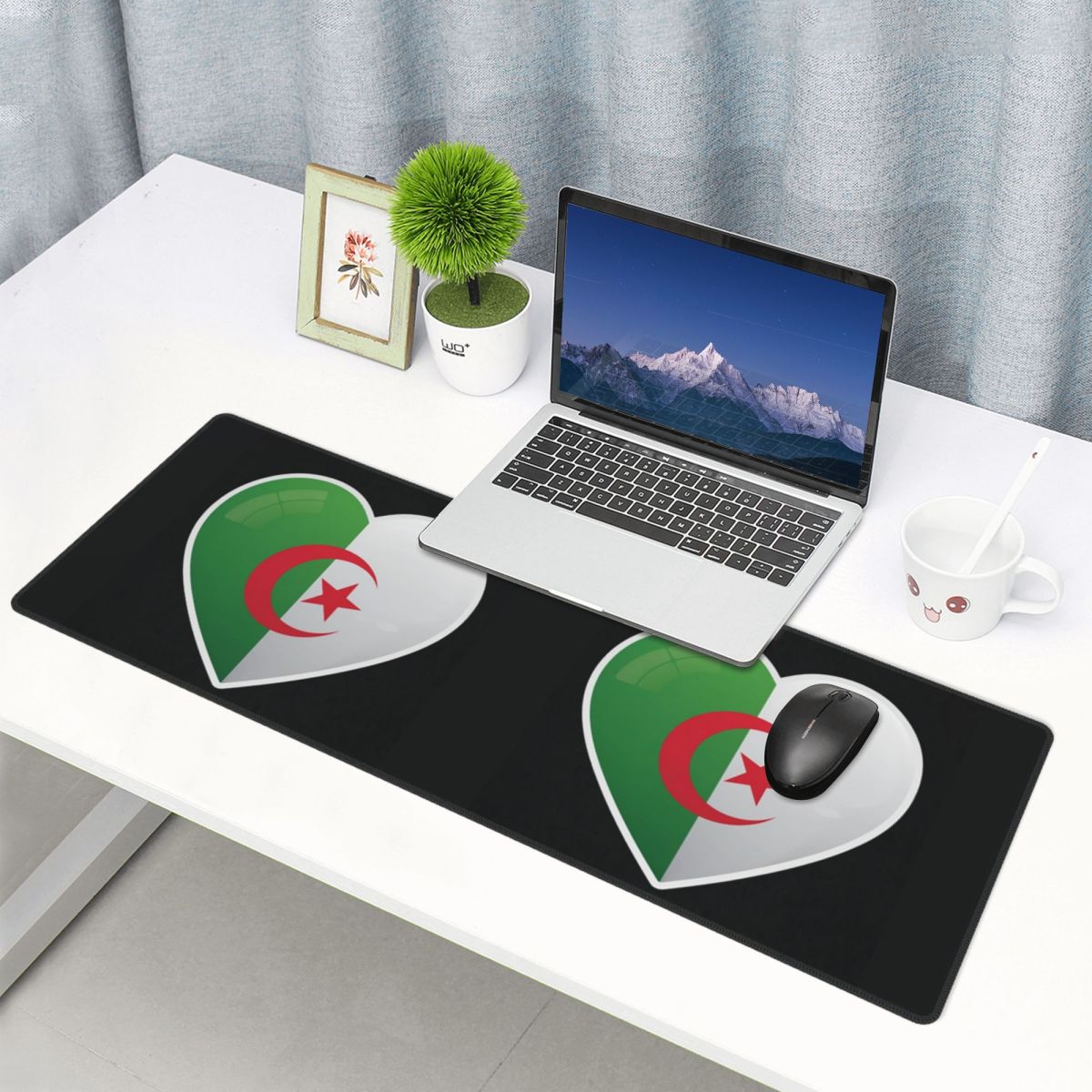 Pc Gaming Icon - Large Mouse Pad Algeria Algerian Flag