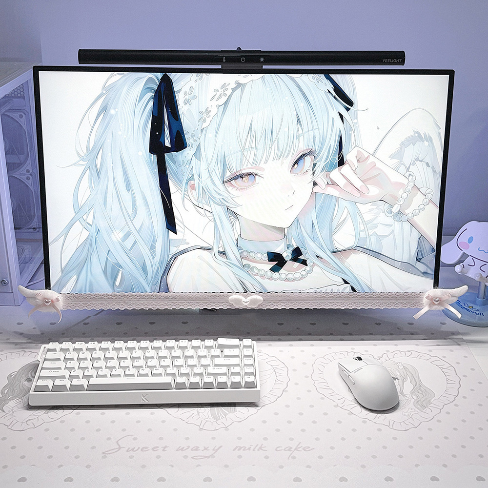 New Screen Decor White Lace Mo - Pc Gaming Setup ulasan dan harga