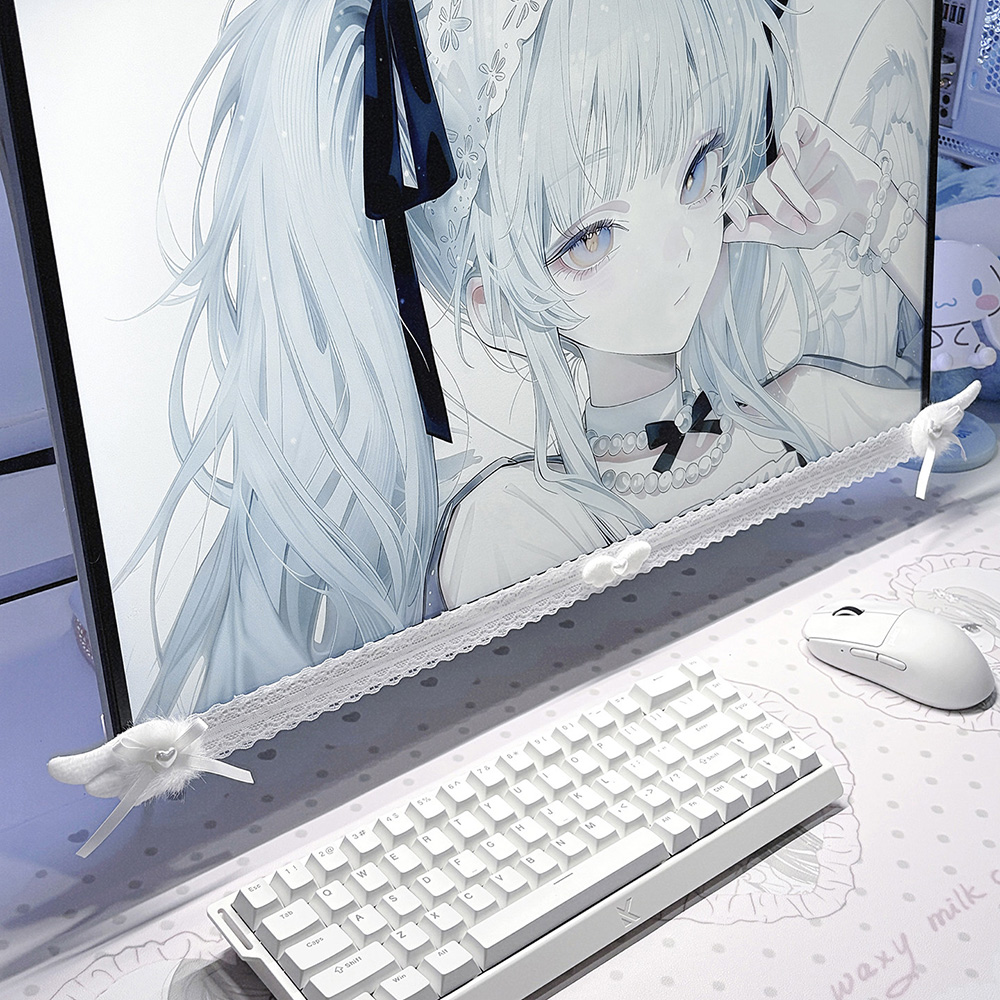New Screen Decor White Lace Mo - Pc Gaming Setup ulasan dan harga