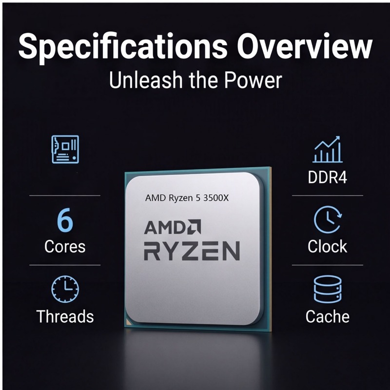 AMD Ryzen 5 3500X Desktop CPU  - Pc Gaming Ryzen 5 ulasan dan harga