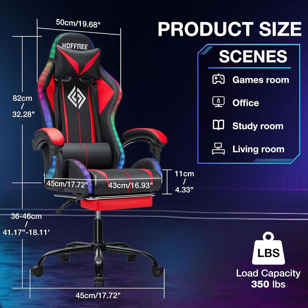 RGB Gaming Chair with Bluetoot - Gaming Speaker ulasan dan harga