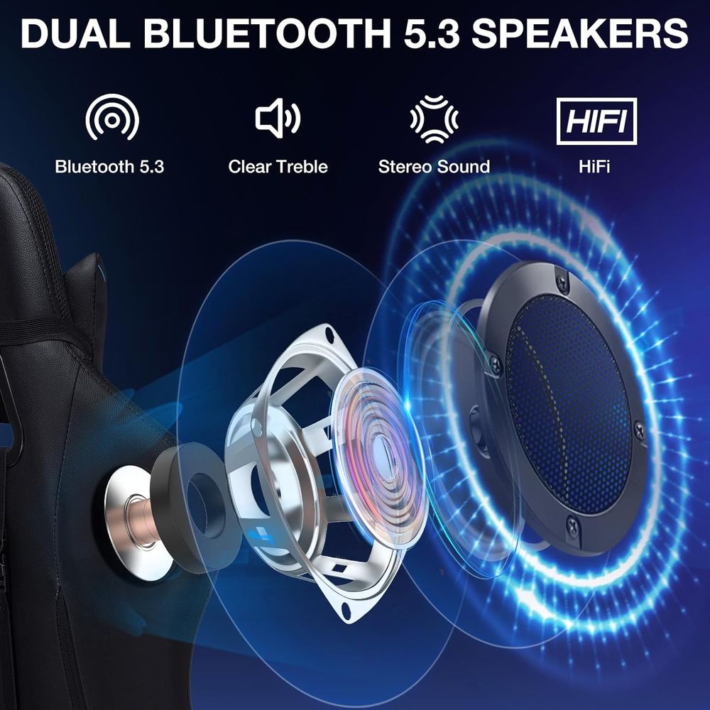 RGB Gaming Chair with Bluetoot - Gaming Speaker ulasan dan harga