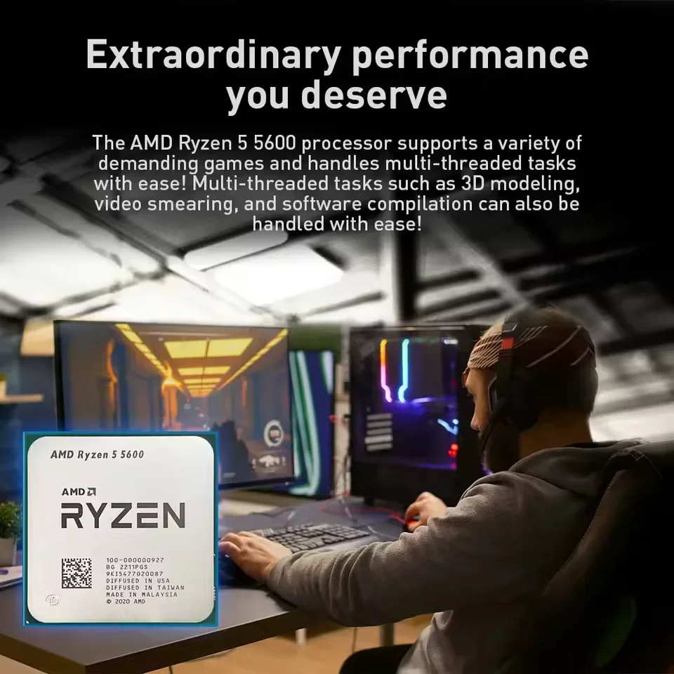 AMD Ryzen 5 5600 Processor AMD - Pc Gaming Ryzen 5 ulasan dan harga