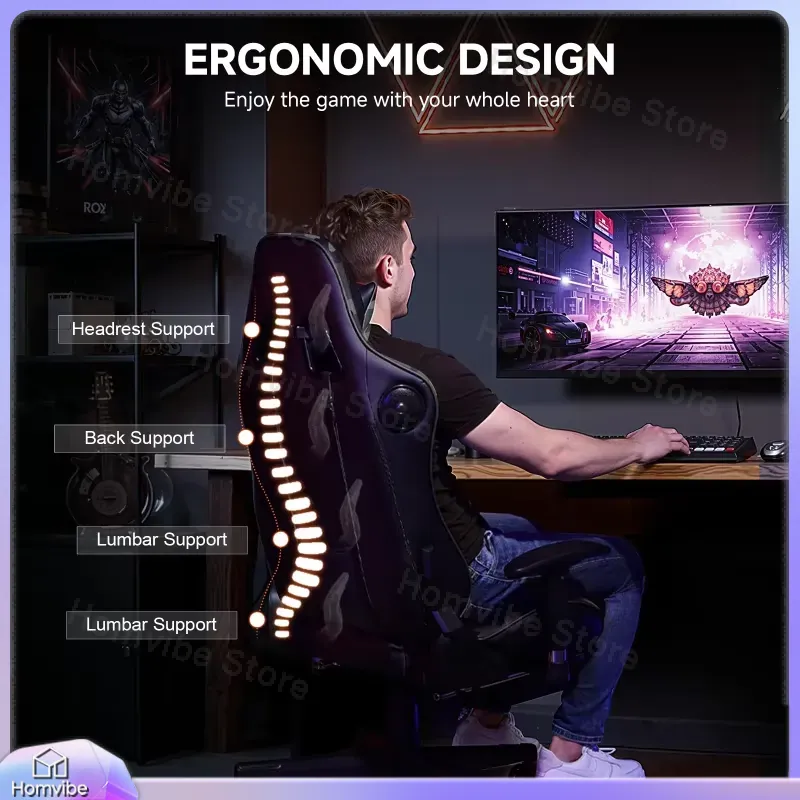 Ergonomic Gaming Chair with Bl - Gaming Speaker ulasan dan harga