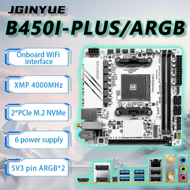 JGINYUE B450 ITX Motherboard S - Pc Gaming Ryzen 5 ulasan dan harga
