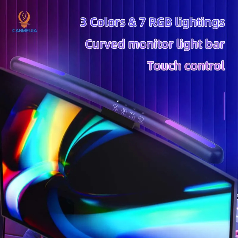 Curved LED Monitor Light Bar U - Pc Gaming Aesthetic ulasan dan harga
